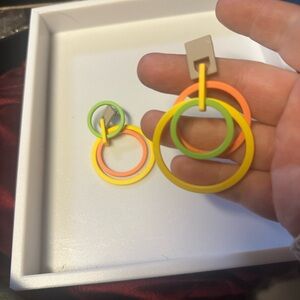 Colorful Geometric Hoop Earrings